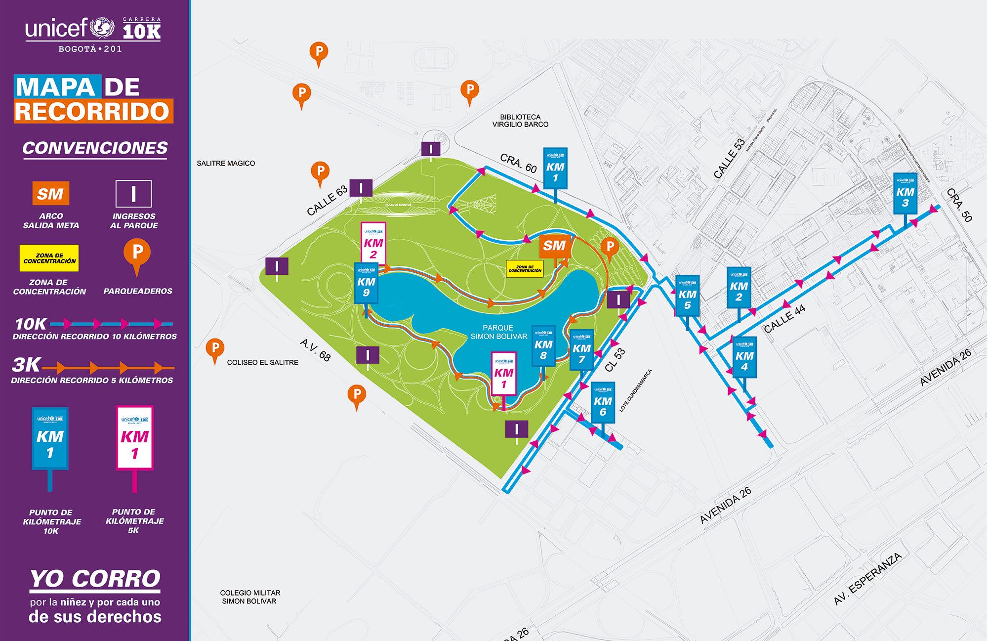 Recorrido oficial UNICEF 10K